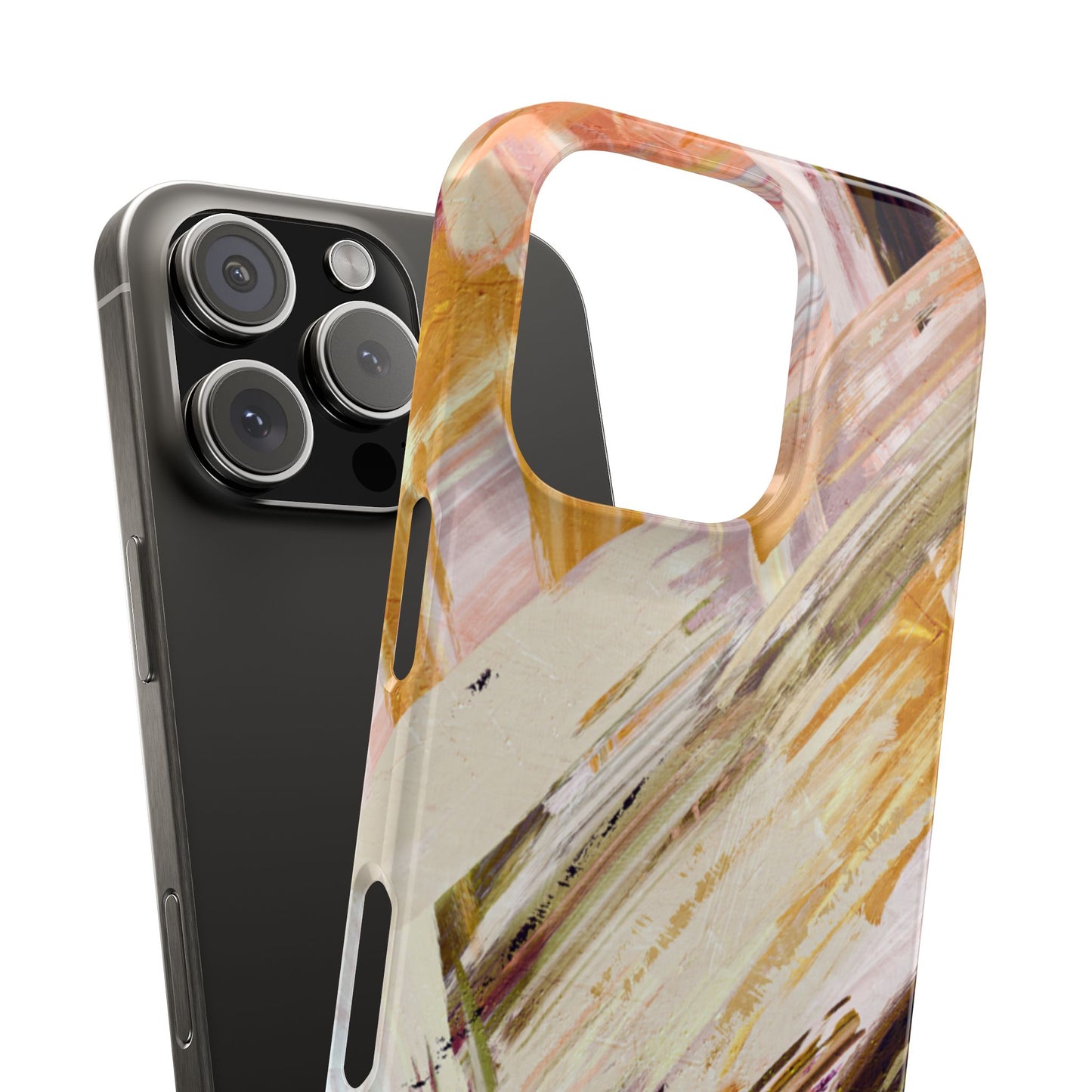 Slim Phone Case – Brush & Bronze