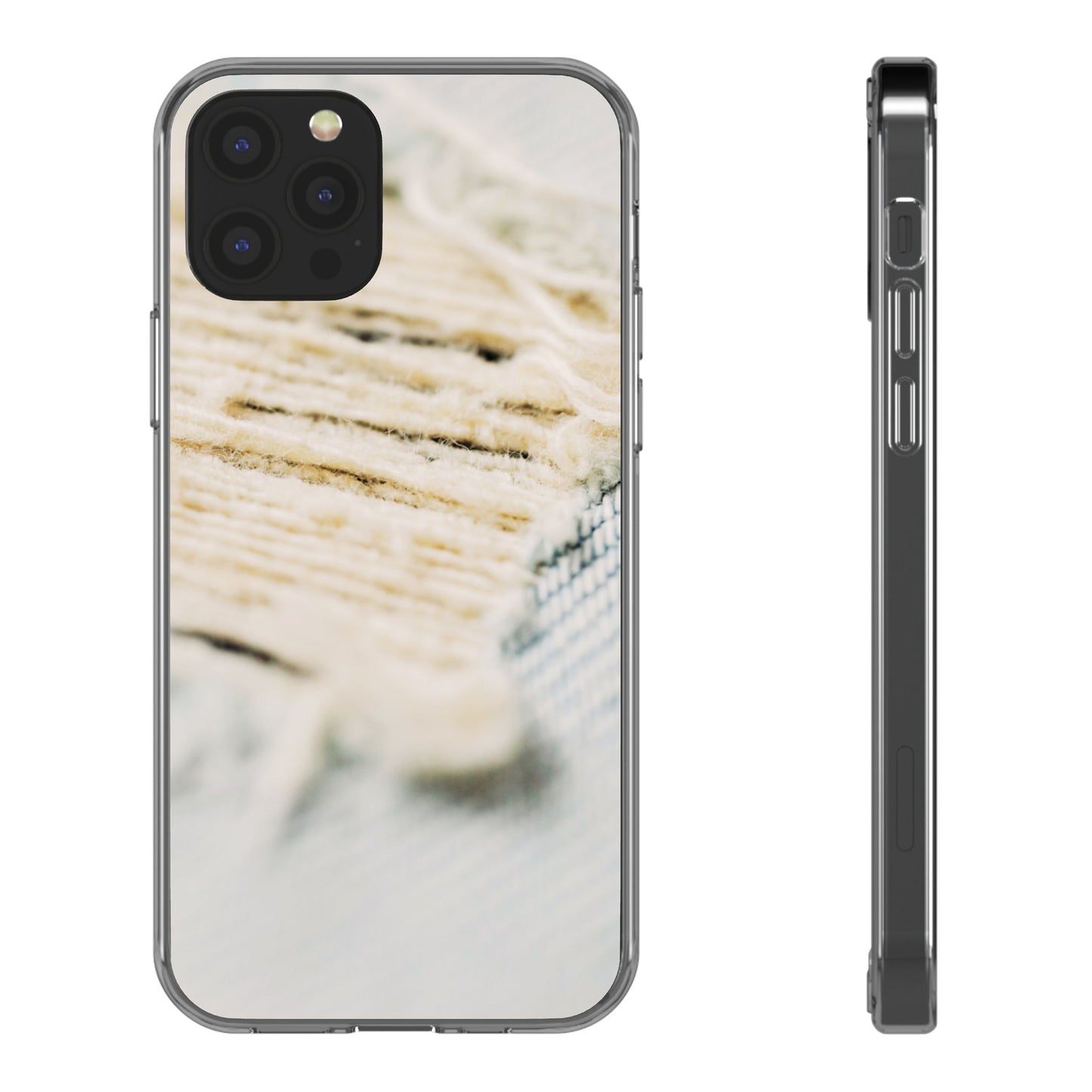 Clear Phone Case – Woven Warmth