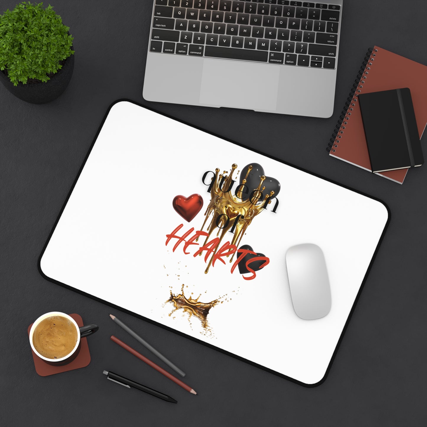 Neoprene Desk Mat – Queen of Hearts