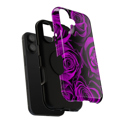 Impact-Resistant Phone Case – Amethyst Roses