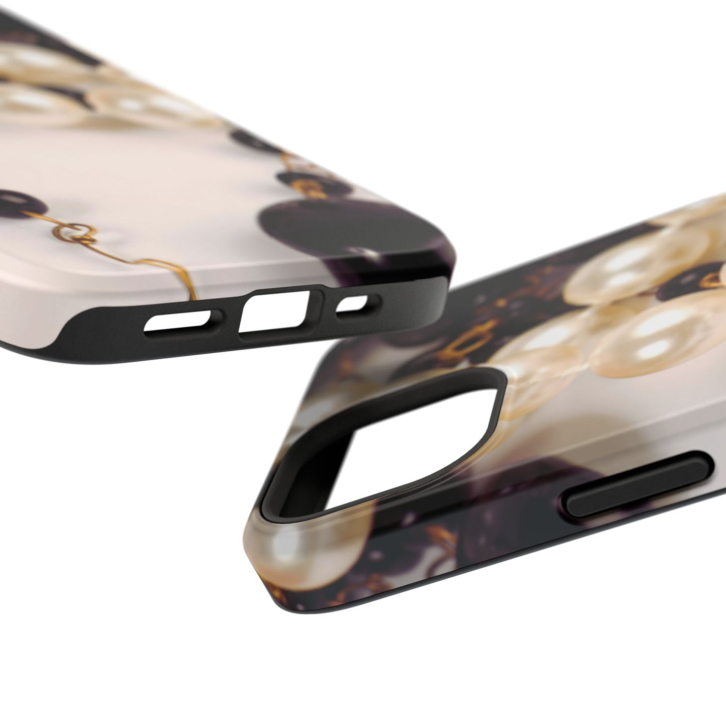 Impact-Resistant Phone Case – Noir Pearl
