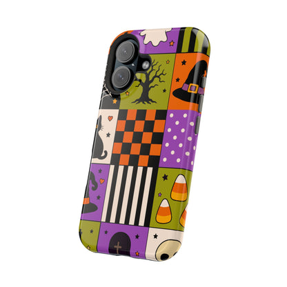 Wireless-Charging Compatible Case – Spooky Patchwork