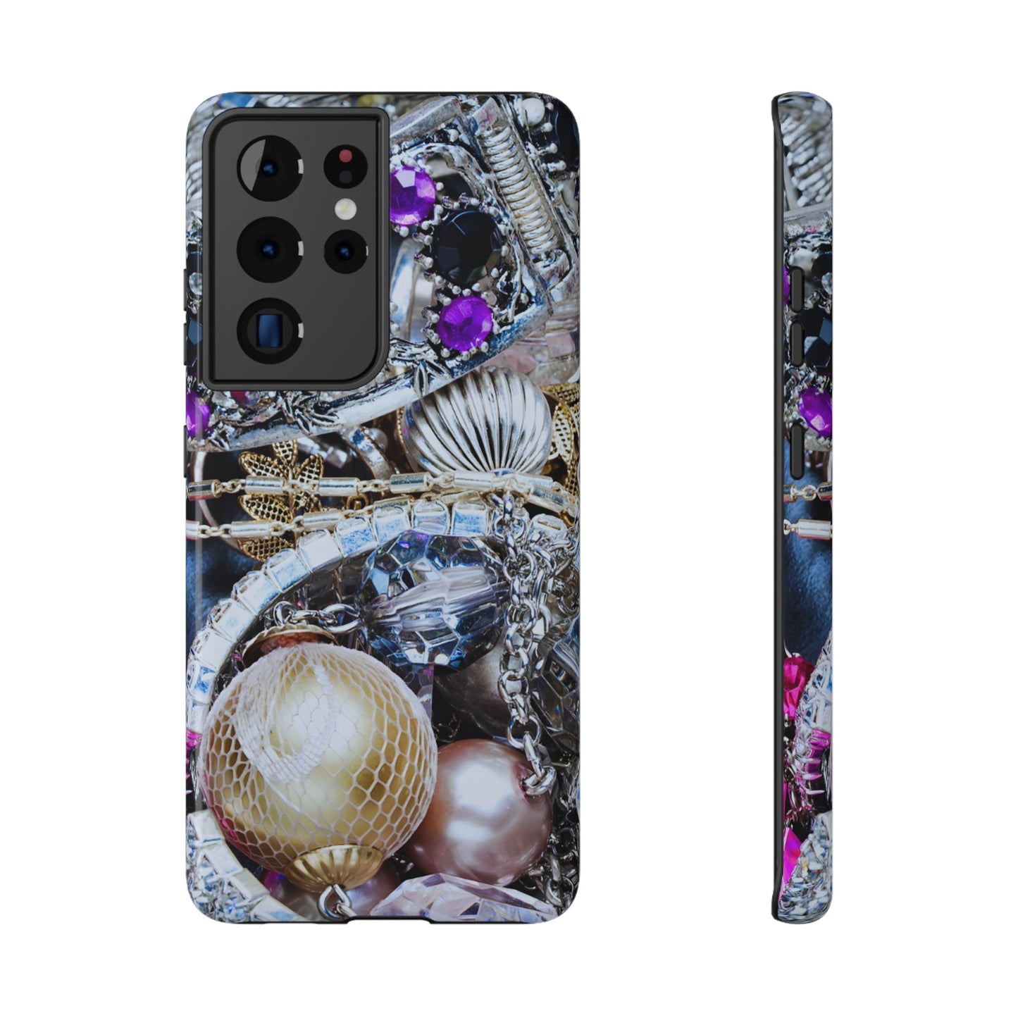 Impact-Resistant Phone Case – Chrome Jewel
