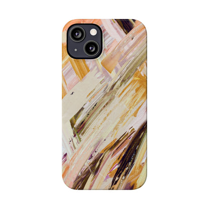 Slim Phone Case – Brush & Bronze