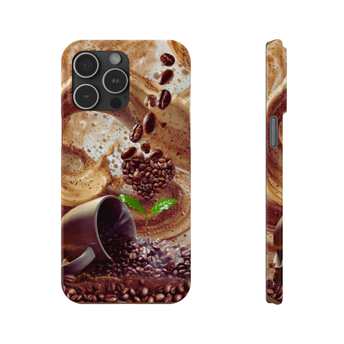 Slim Phone Case – Love at First Sip – Compatible with iPhone 11–17 Series