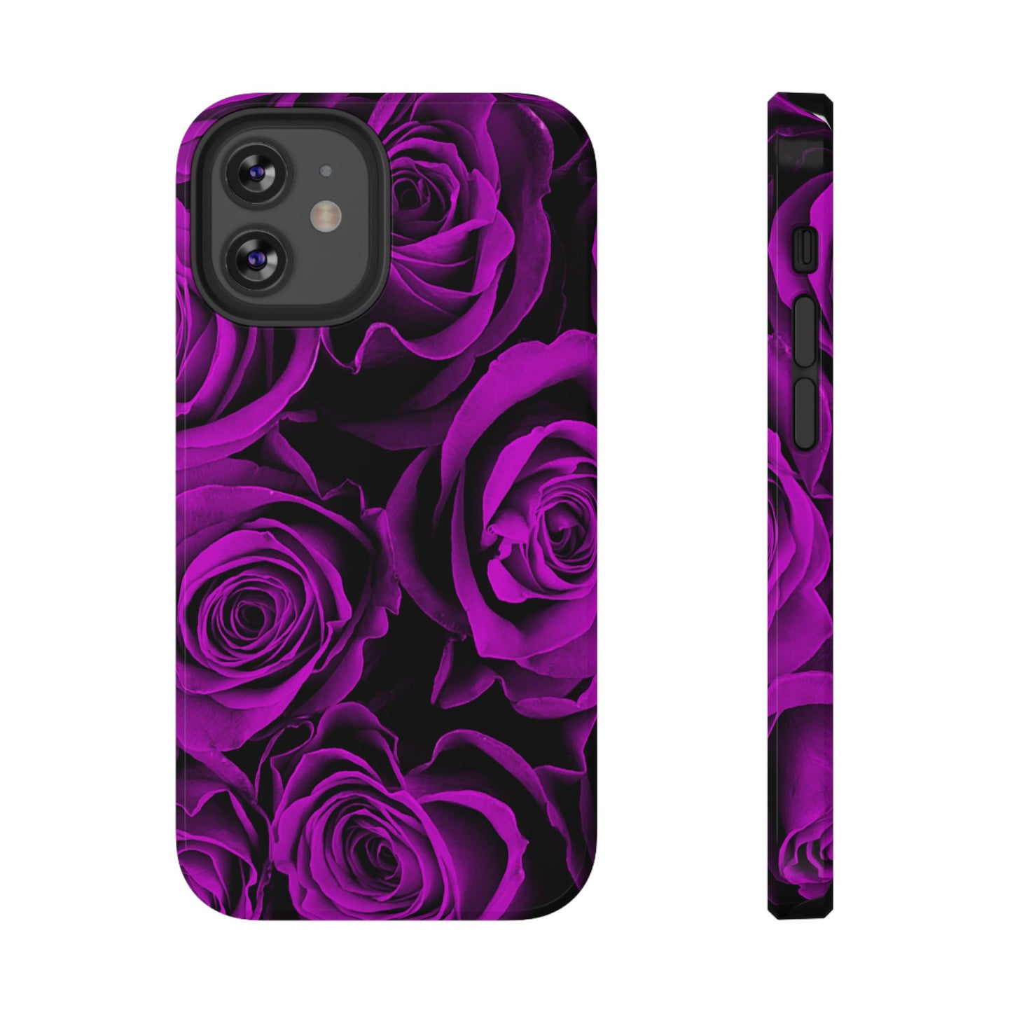 Impact-Resistant Phone Case – Amethyst Roses