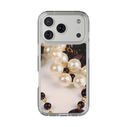 Clear Phone Case – Noir Pearl