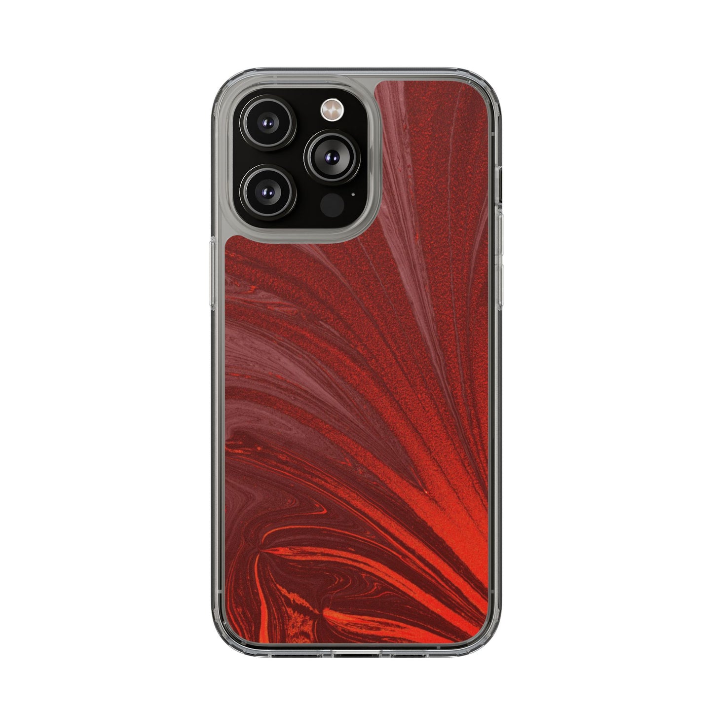 Clear Phone Case – Crimson Current