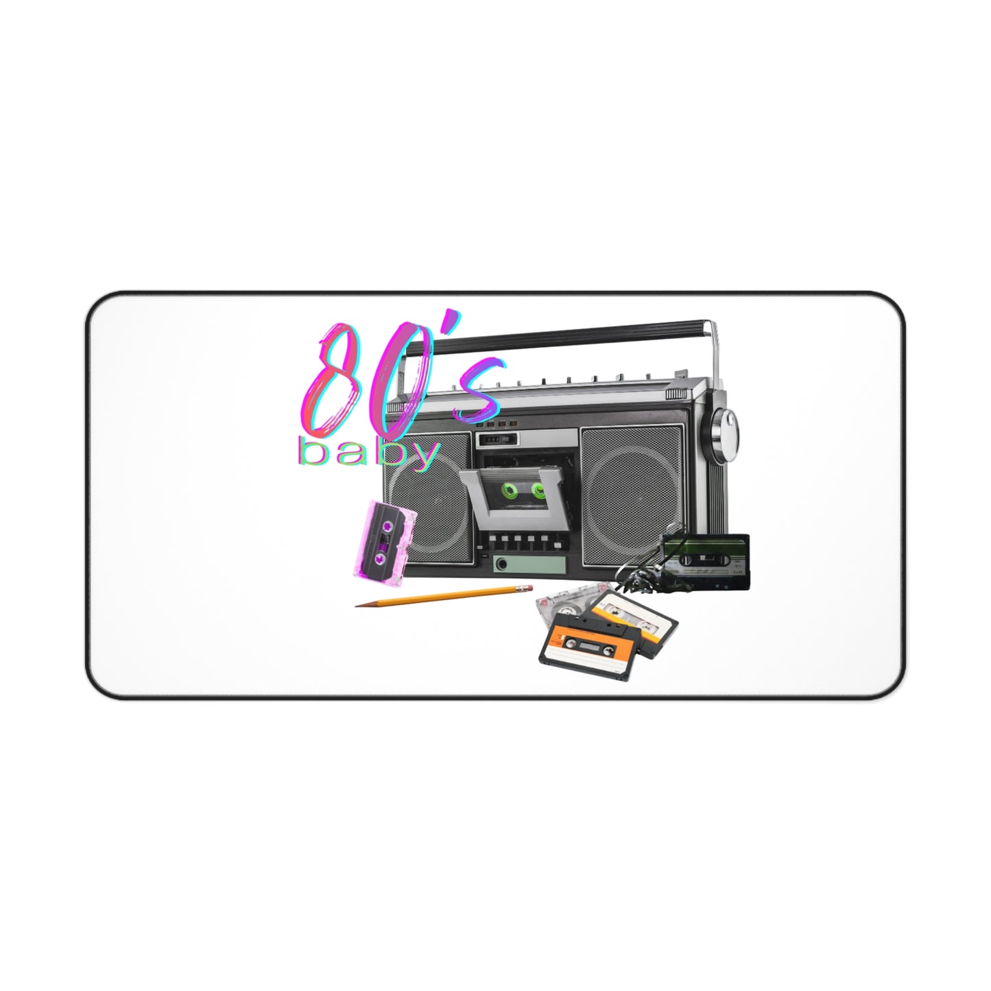 Neoprene Desk Mat – 80s Baby