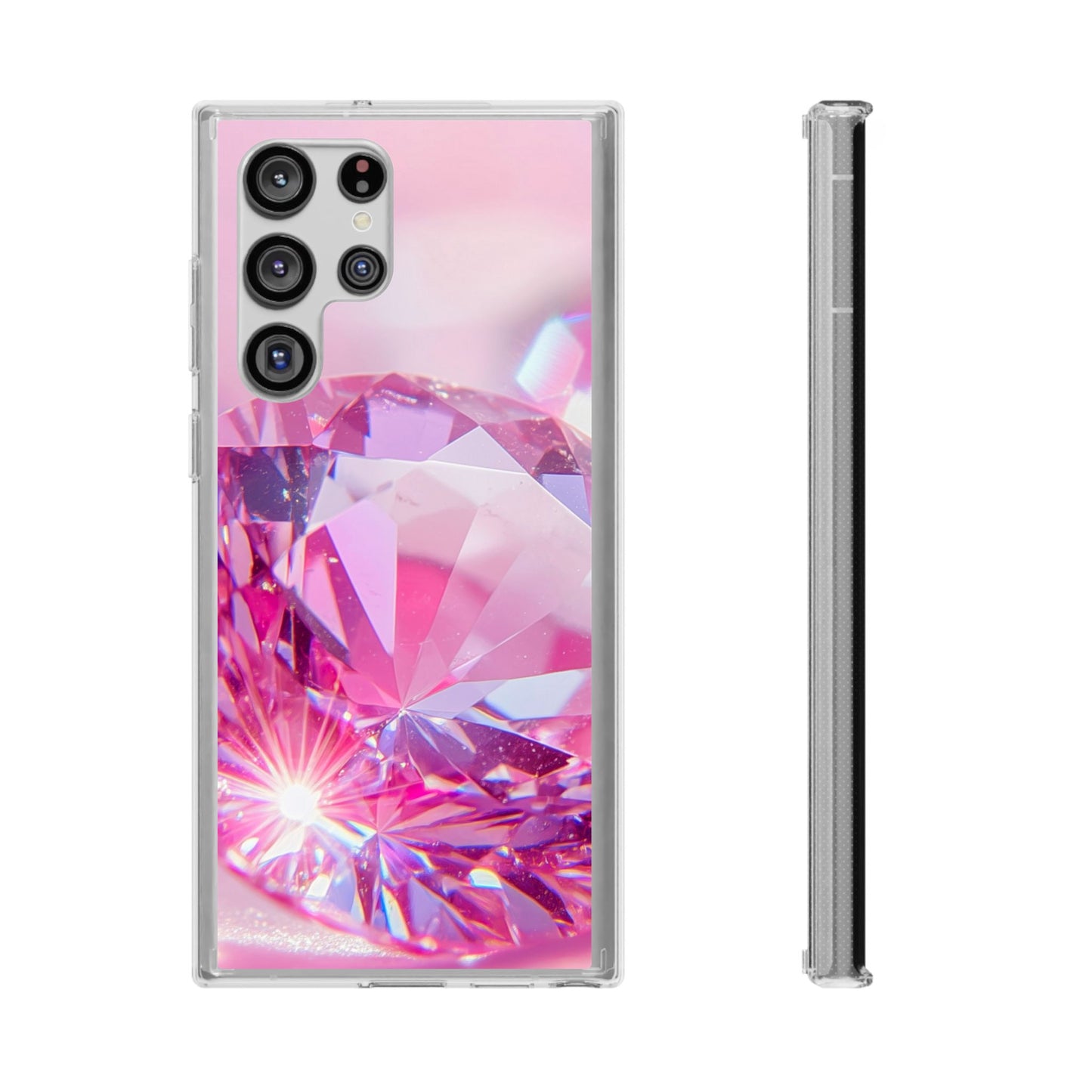 Clear Phone Case – Pink Ice
