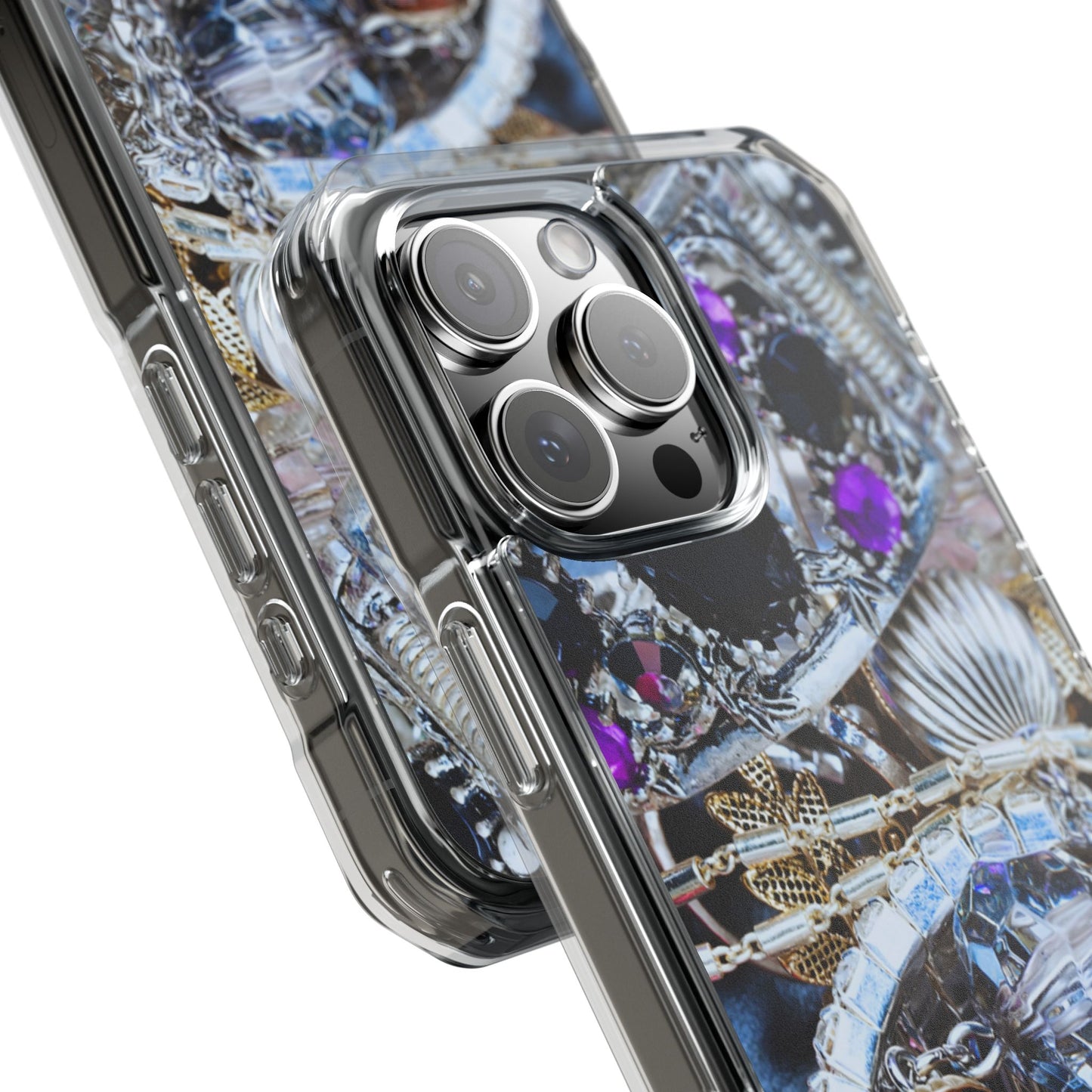 Clear Magnetic Phone Case – Chrome Jewel