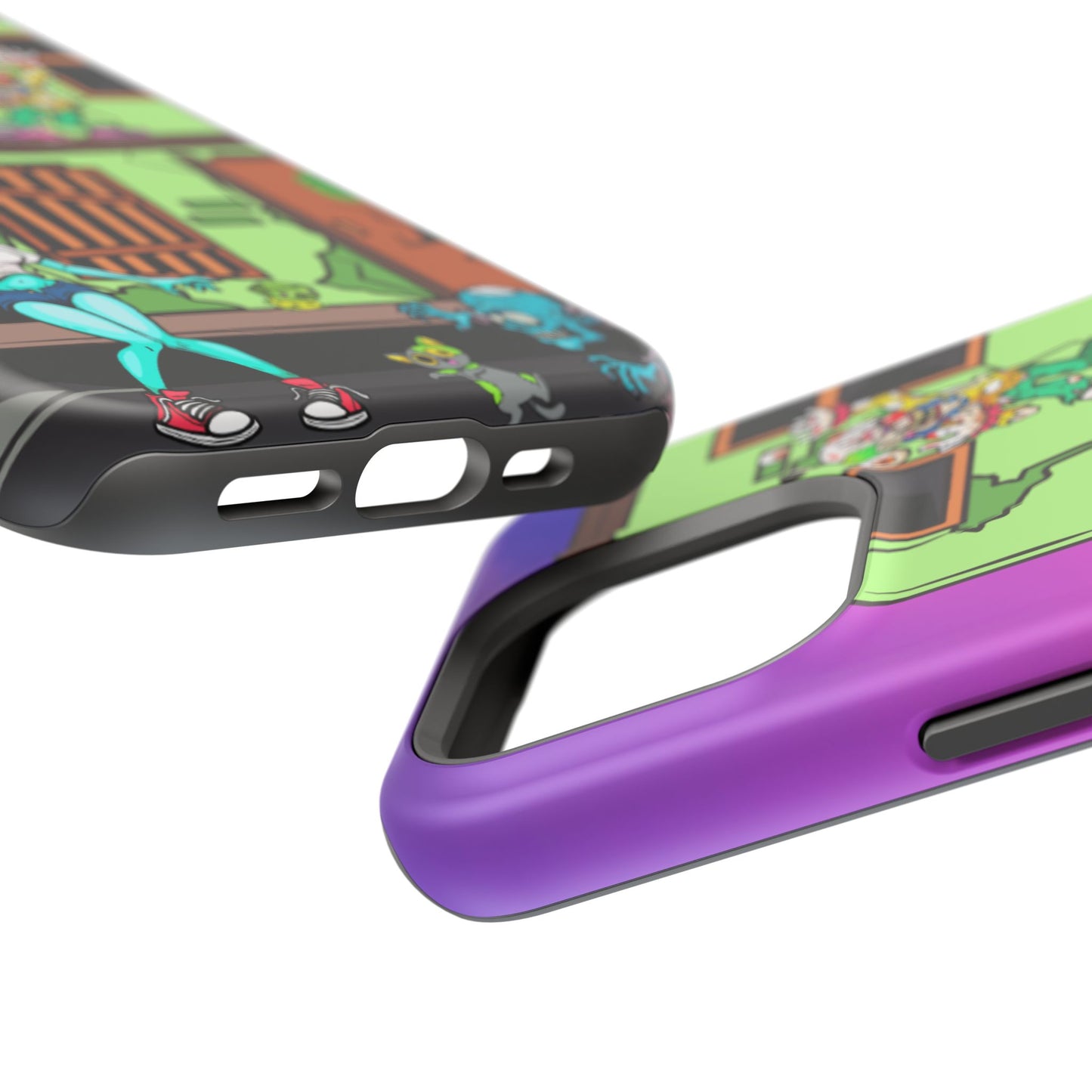 Zombie Arcade Phone Case — Colorful Cartoon Horror Impact-Resistant iPhone Cover