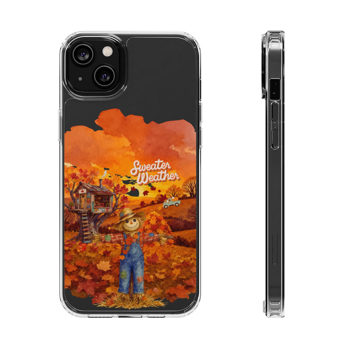 Clear Phone Case – Sweater Weather – Compatible with iPhone 13–17 & Samsung Galaxy S25–S26 Series