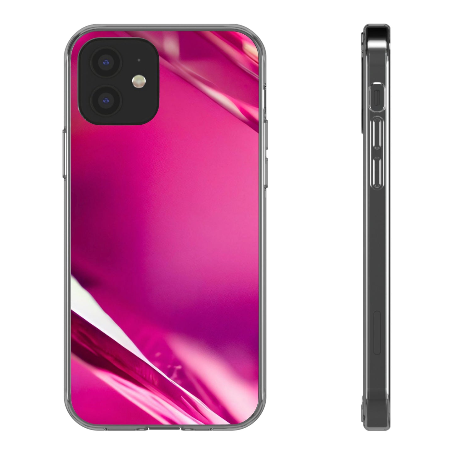 Clear Phone Case – Magenta Motion
