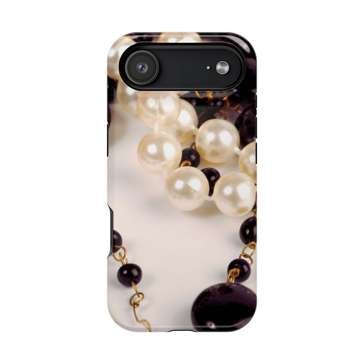 Impact-Resistant Phone Case – Noir Pearl