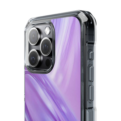 Clear Magnetic Phone Case – Lavender Wave
