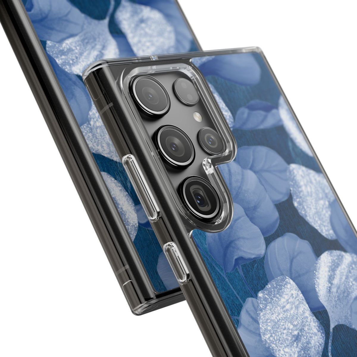 Clear Phone Case – October Blues – Compatible with iPhone 13–17 & Samsung Galaxy S25–S26 Series