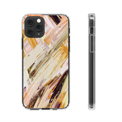 Clear Phone Case – Brush & Bronze
