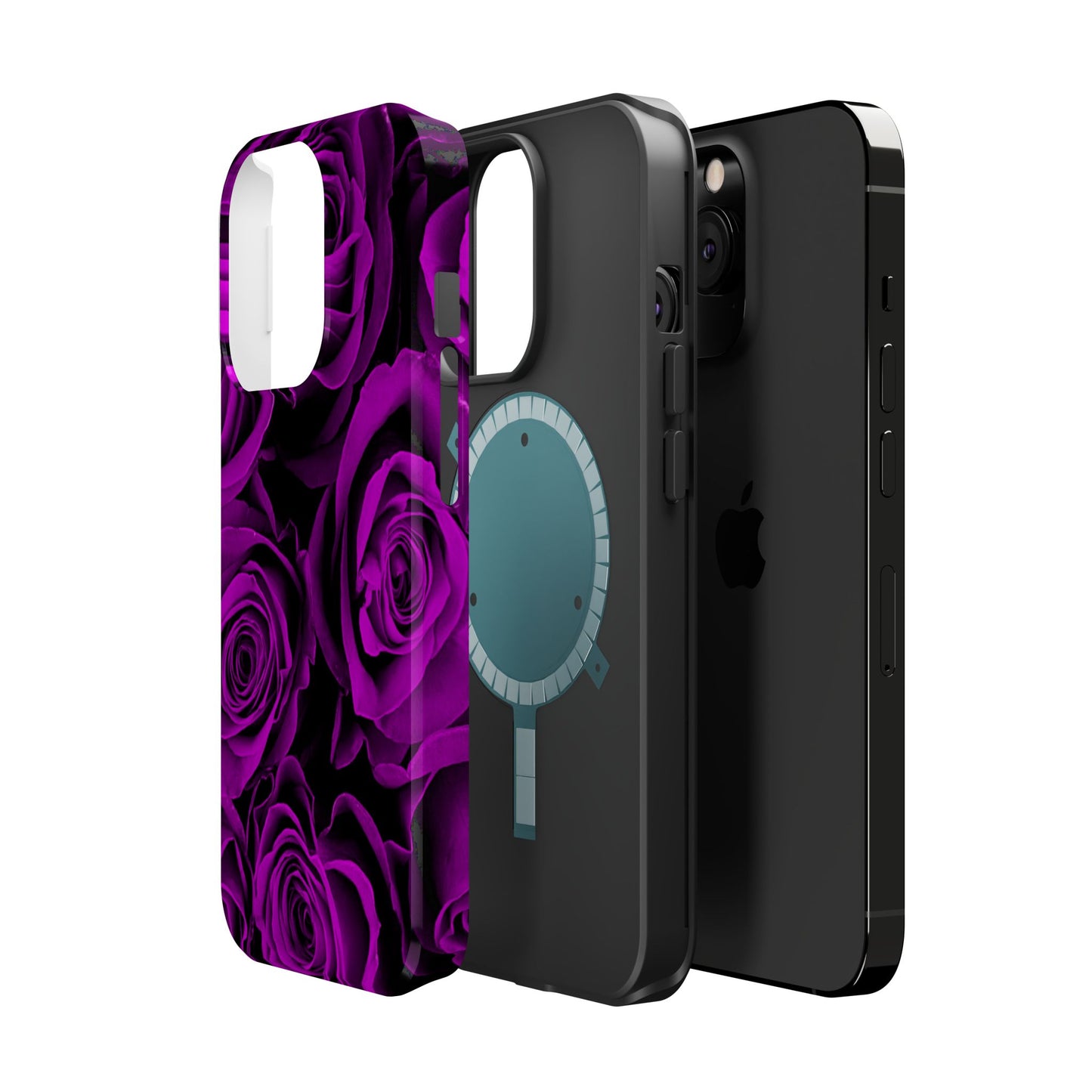 Wireless-Charging Compatible Case – Amethyst Roses