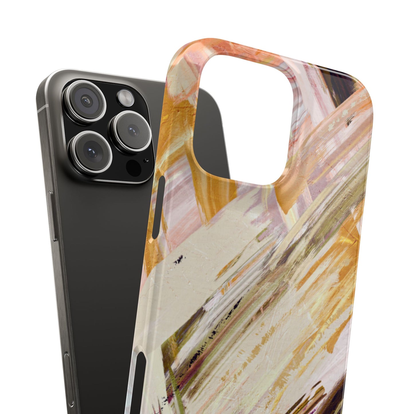 Slim Phone Case – Brush & Bronze