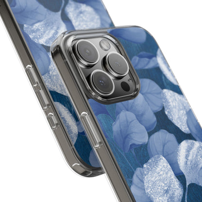 Clear Phone Case – October Blues – Compatible with iPhone 13–17 & Samsung Galaxy S25–S26 Series