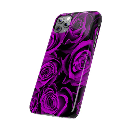 Slim Phone Case – Amethyst Roses