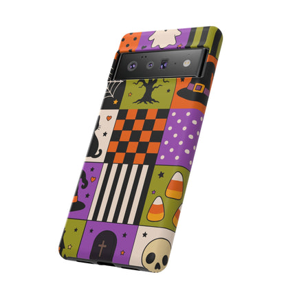 Protective Phone Case – Spooky Patchwork