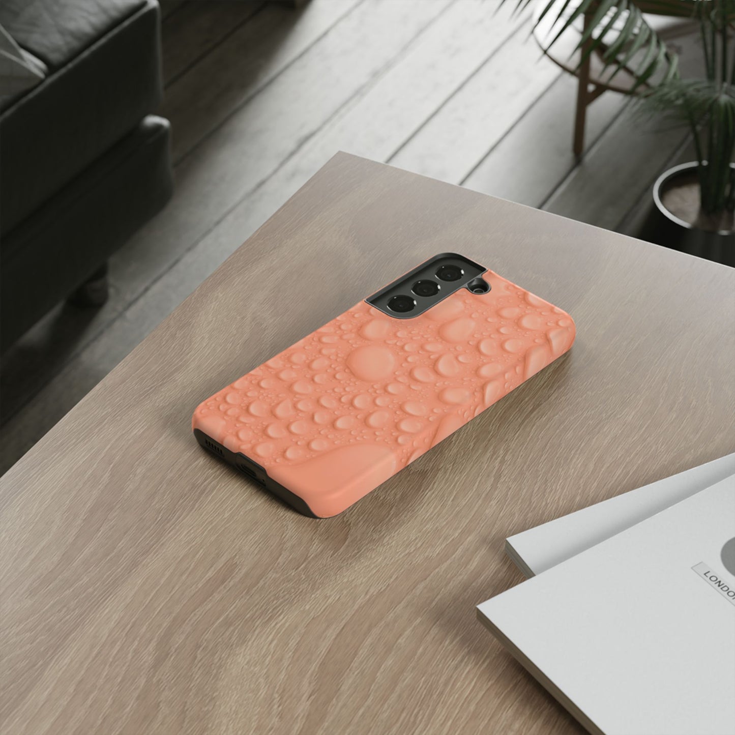 Protective Phone Case – Apricot Rain