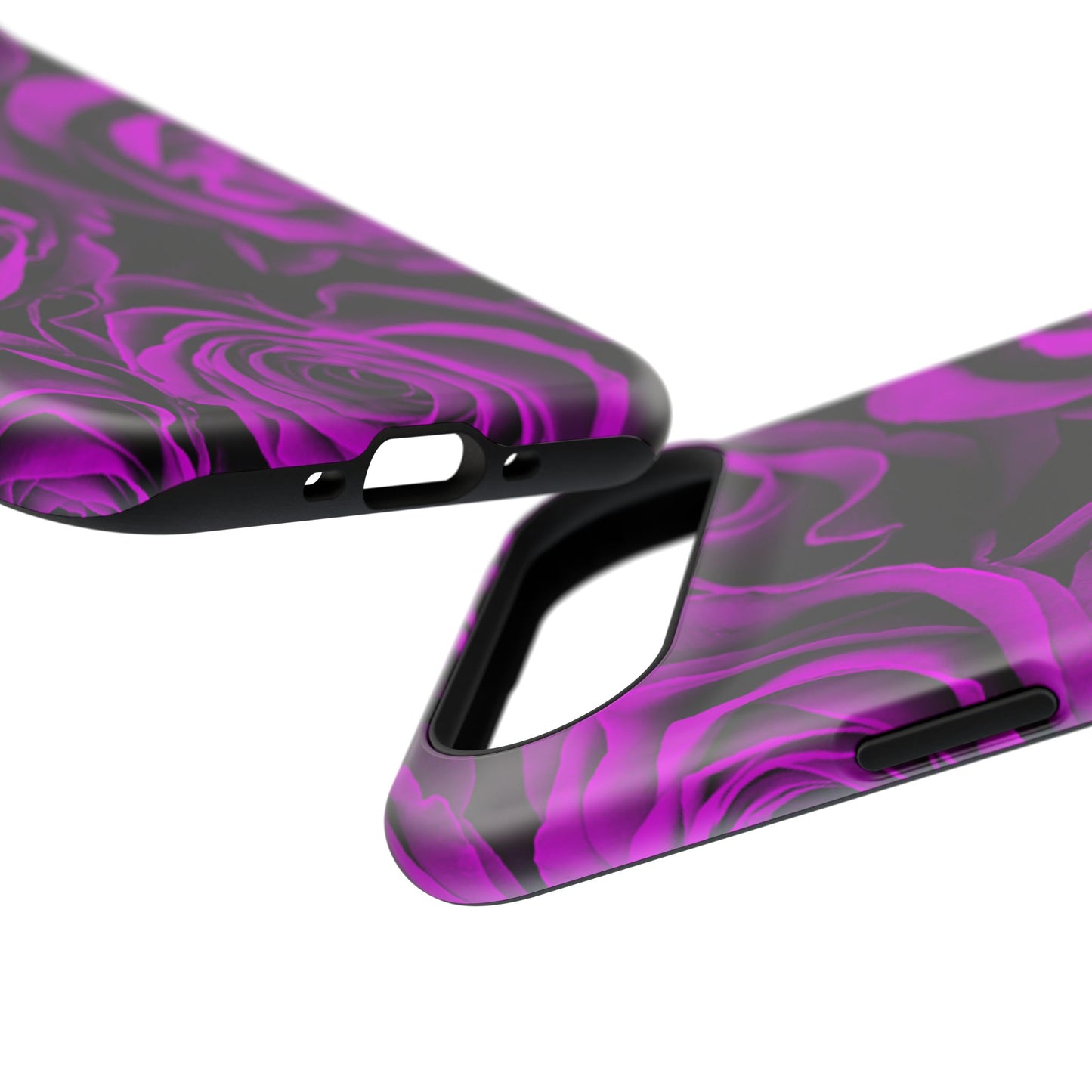 Impact-Resistant Phone Case – Amethyst Roses
