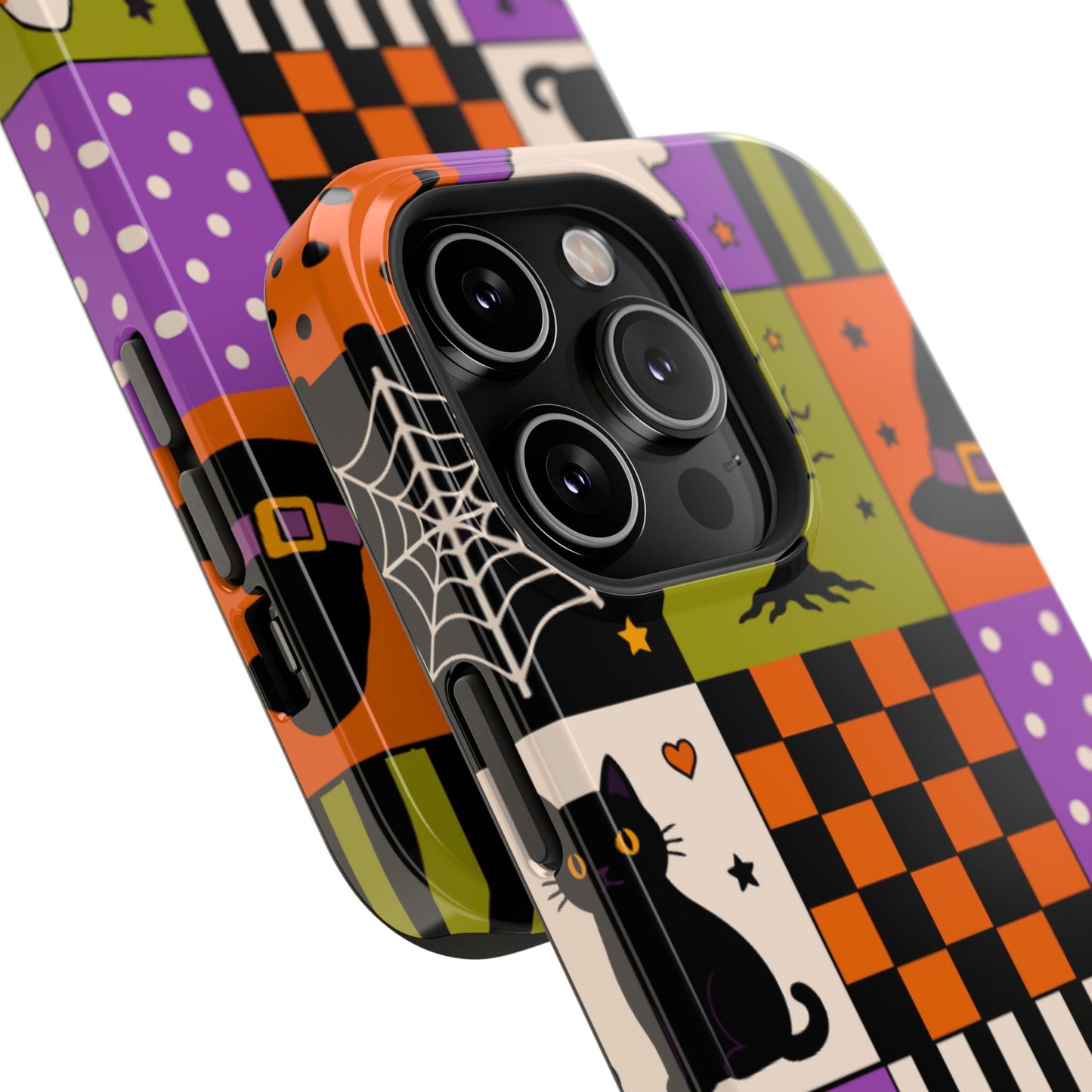 Impact-Resistant Phone Case – Spooky Patchwork