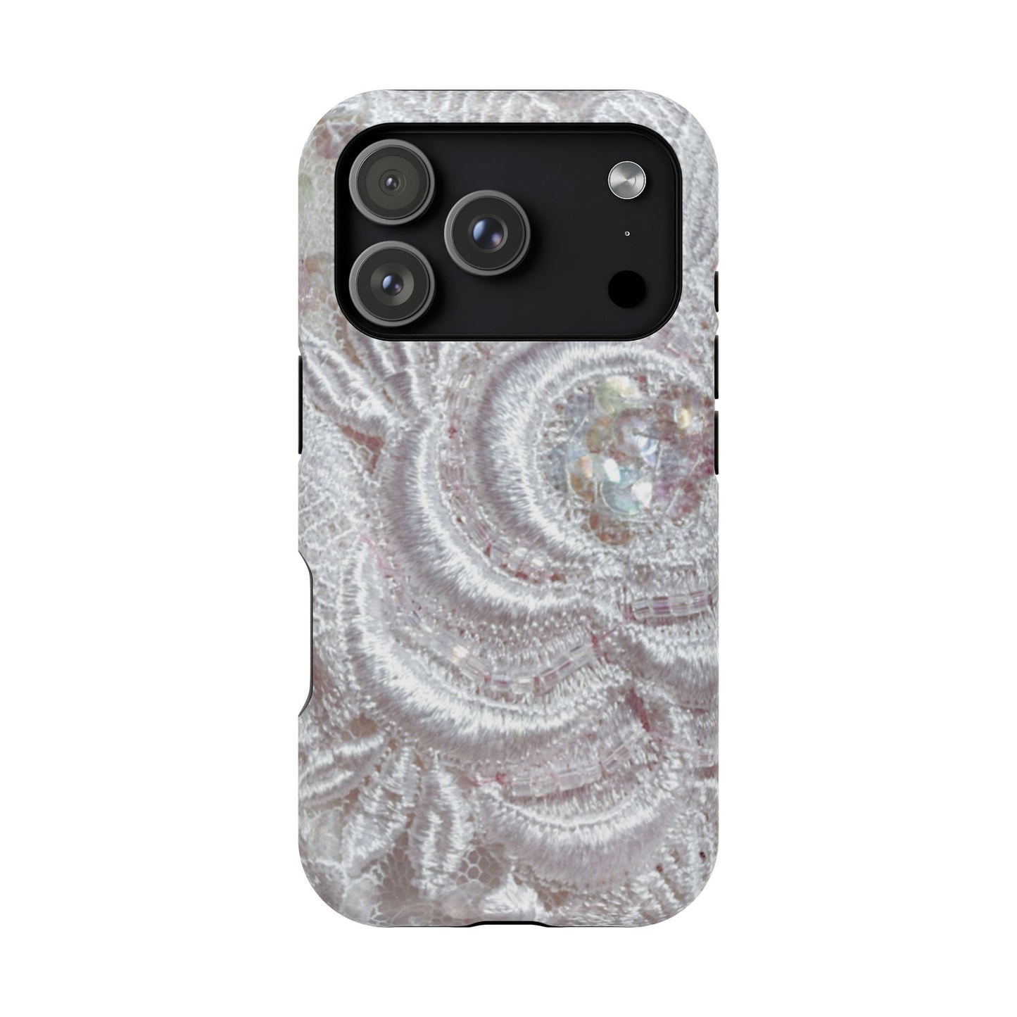 Wireless-Charging Compatible Case – Lace Veil