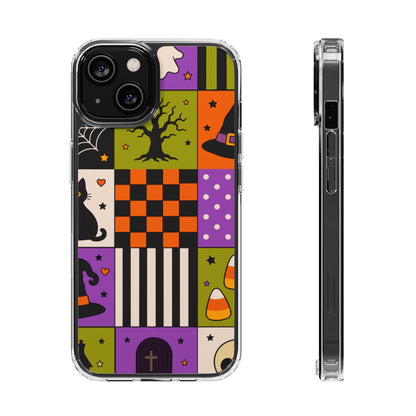 Clear Magnetic Phone Case – Spooky Patchwork