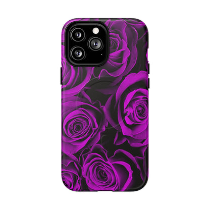 Protective Magnetic Phone Case – Amethyst Roses