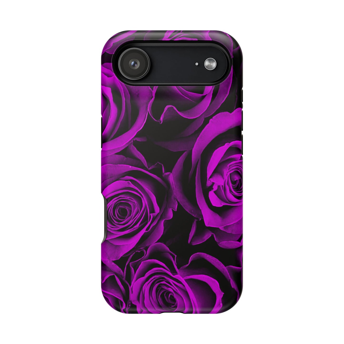 Impact-Resistant Phone Case – Amethyst Roses