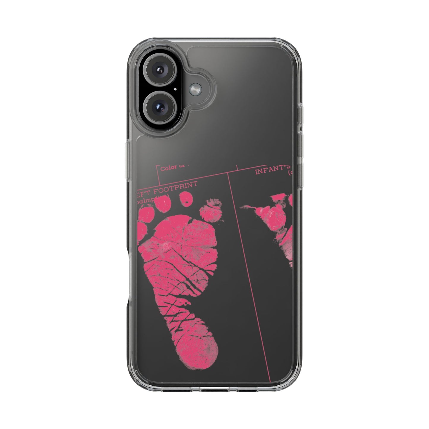 Clear Phone Case – Mom’s Little Pink Footprints