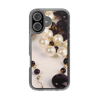 Clear Phone Case – Noir Pearl