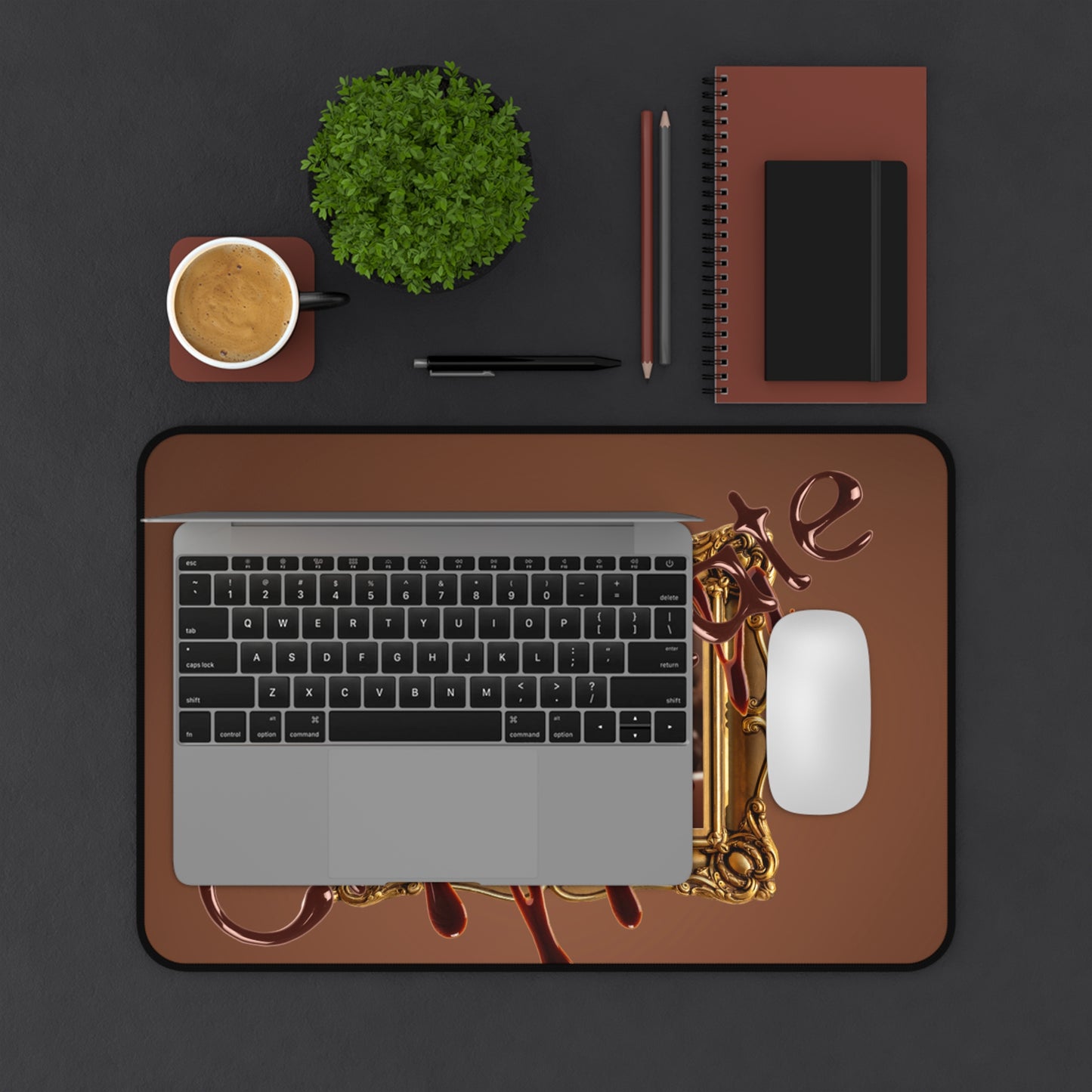 Neoprene Desk Mat – Chocolate Truffle