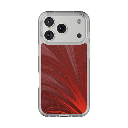 Clear Phone Case – Crimson Current
