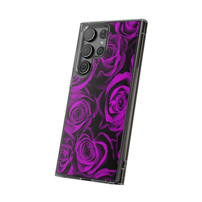 Clear Phone Case – Amethyst Roses