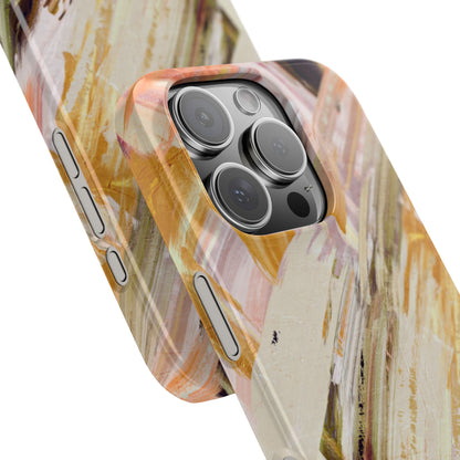 Slim Phone Case – Brush & Bronze