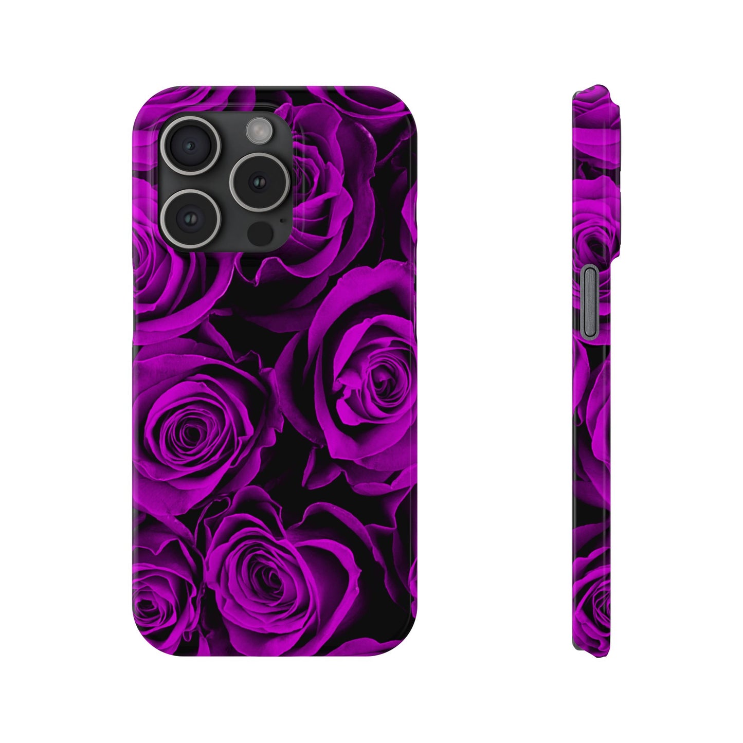 Slim Phone Case – Amethyst Roses
