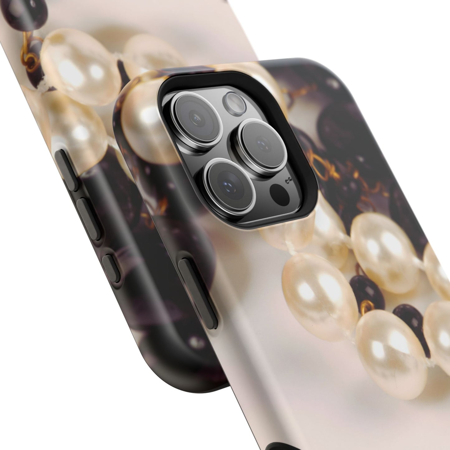 Impact-Resistant Phone Case – Noir Pearl