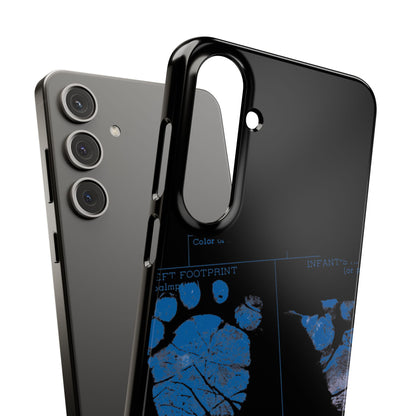 Snap Phone Case – Mom’s Little Blue Footprints