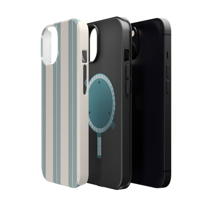 Wireless-Charging Compatible Case – Coastal Stripe
