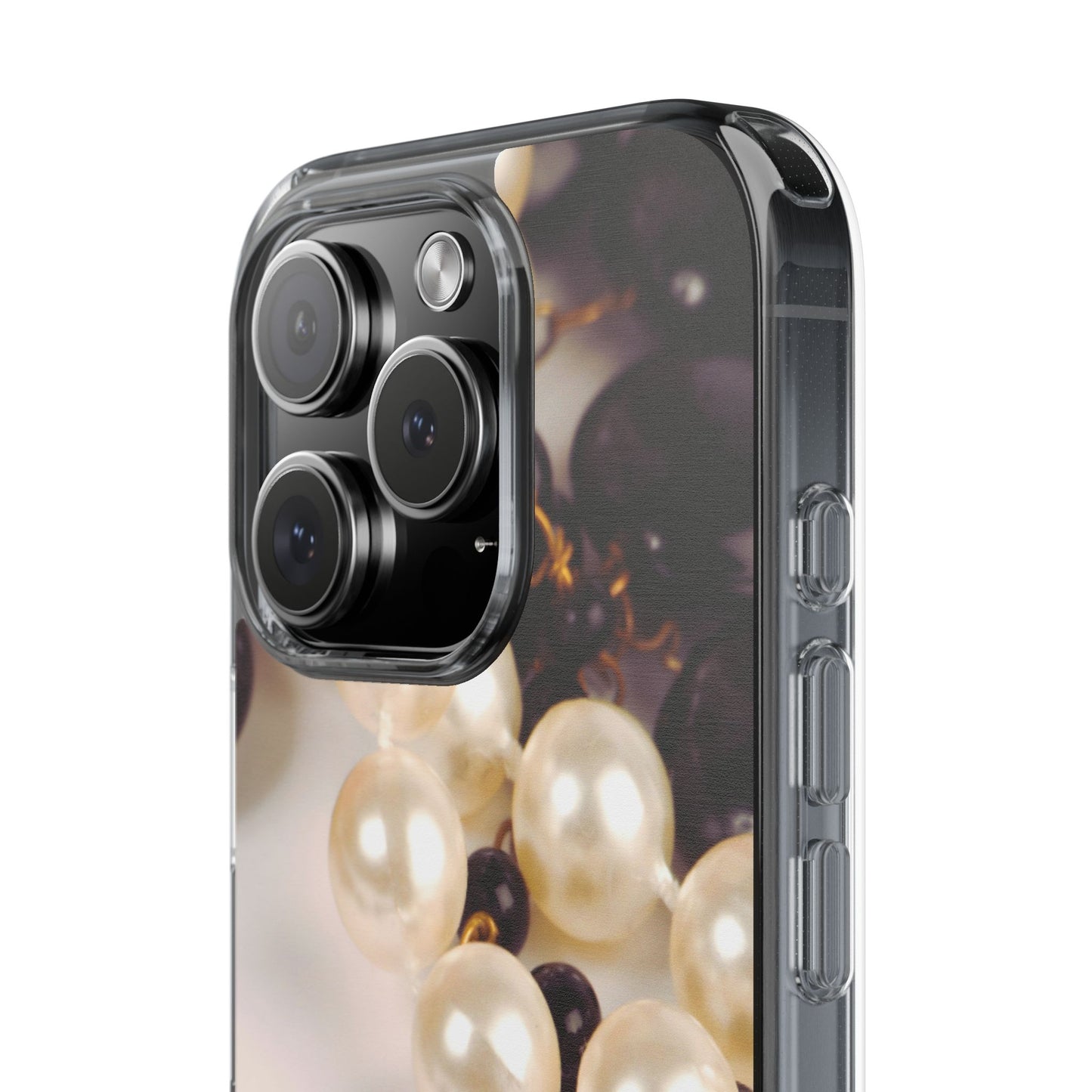 Clear Phone Case – Noir Pearl
