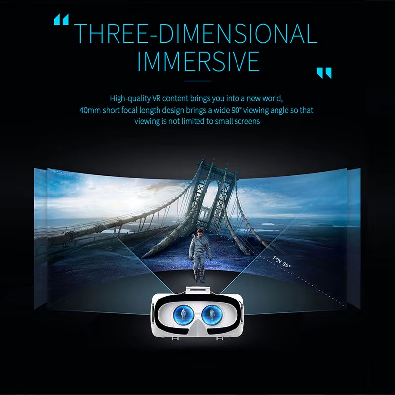 VR Shinecon Casque 3D Helmet Headset Virtual Reality Glasses for Iphone Android Smart Phone Smartphone Viar Goggles Binoculars