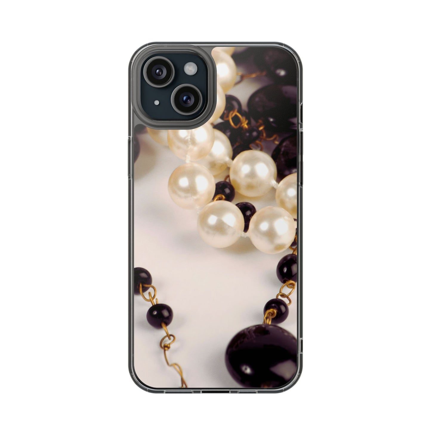 Clear Phone Case – Noir Pearl