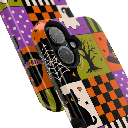 Wireless-Charging Compatible Case – Spooky Patchwork