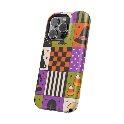 Wireless-Charging Compatible Case – Spooky Patchwork