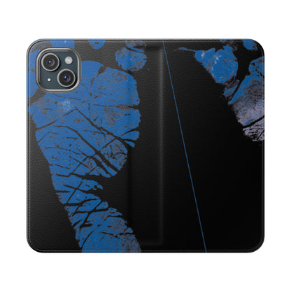 Flip Case – Mom’s Little Blue Footprints